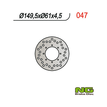 NG TARCZA HAMULCOWA TYŁ POLARIS SPORTSMAN 400/500 '01-03, (149x61x4,5MM) (8X5,5MM)