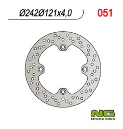 NG TARCZA HAMULCOWA PRZÓD SUZUKI DR 600 '85-'89 (242X121X4) (4X10,5MM)
