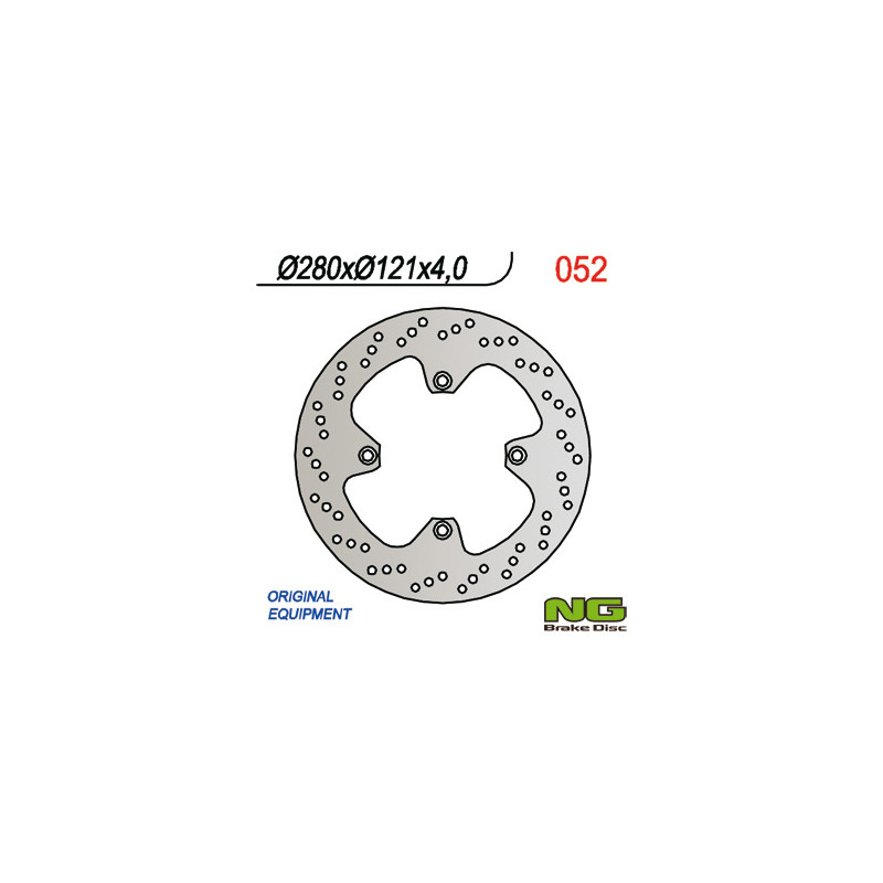 NG TARCZA HAMULCOWA PRZÓD SUZUKI DR 650 '90-'95, DR 750 BIG '88-'90 (280X121X4) (4x10,5mm)