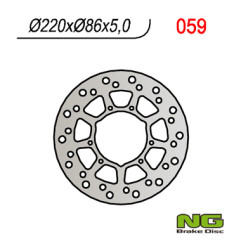 NG TARCZA HAMULCOWA TYŁ YAMAHA XT 600 E '95-'03, XTZ 660 '91-'94 (220X86X4,5)