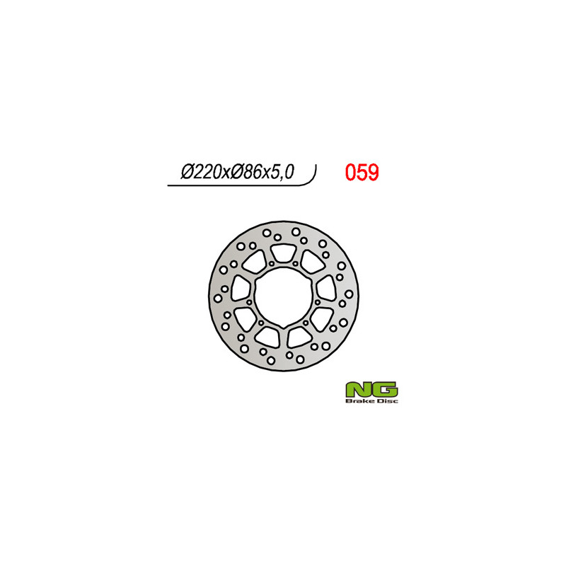 NG TARCZA HAMULCOWA TYŁ YAMAHA XT 600 E '95-'03, XTZ 660 '91-'94 (220X86X4,5) NG TARCZA HAMULCOWA TYŁ YAMAHA XT 600 E '95-'03, XTZ 660 '91-'94 (220X86X4,5)