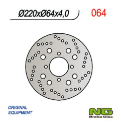 NG TARCZA HAMULCOWA TYŁ SUZUKI AN 125/150 BURGMAN '02-'05 (220X64X4) (4X10,5MM)