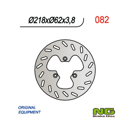 NG TARCZA HAMULCOWA TYŁ YAMAHA DT50R '03-'08DT 50X/SM '07-'11, XT 125 X '05-'12 (218x62x3,5)