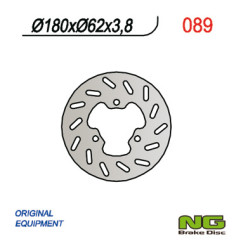 NG TARCZA HAMULCOWA TYŁ DERBI SENDA 50 '95-'03, SHERCO FACTORY 50 '19-'21, SM-R '14-'22, (180X62X3,8) (3X10,50MM)