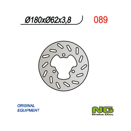 NG TARCZA HAMULCOWA TYŁ DERBI SENDA 50 '95-'03, SHERCO FACTORY 50 '19-'21, SM-R '14-'22, (180X62X3,8) (3X10,50MM)