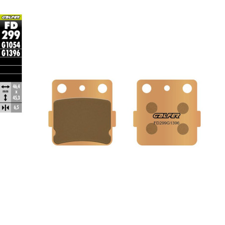 GALFER KLOCKI HAMULCOWE KH084/3 SPIEK METALICZNY (GRUBOŚĆ 6,5MM) (ZŁOTE) OFF ROAD