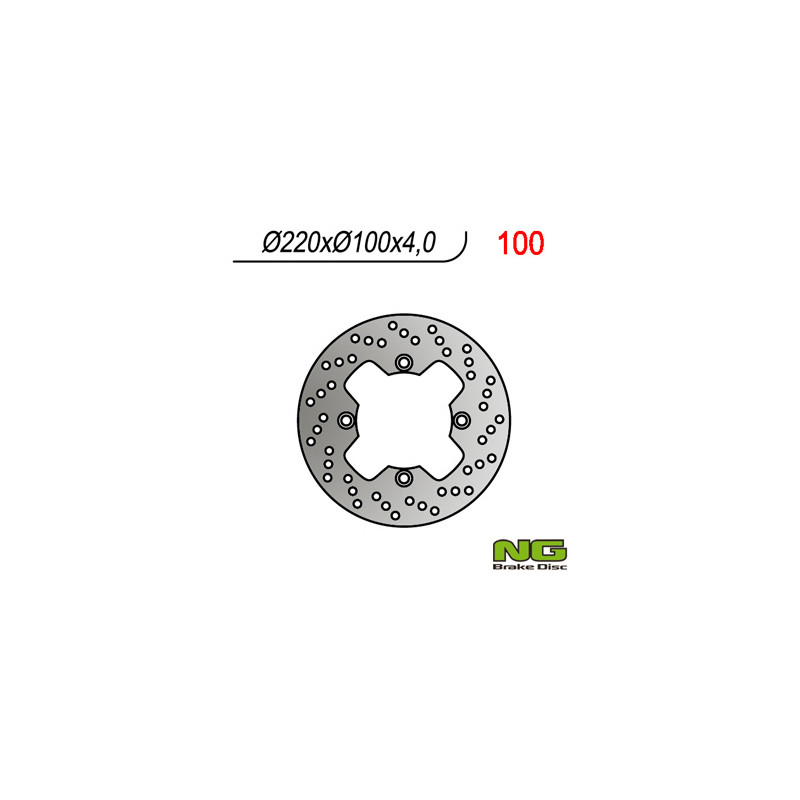 NG TARCZA HAMULCOWA TYŁ KAWASAKI ZX 6R '98-'07, ZX10R, ER6F/N, KLE 650VERSYS 07-14 (220X100X4,0MM) (4X10,5MM) NG TARCZA HAMULCOWA TYŁ KAWASAKI ZX 6R '98-'07, ZX10R, ER6F/N, KLE 650VERSYS 07-14 (220X100X4,0MM) (4X10,5MM)