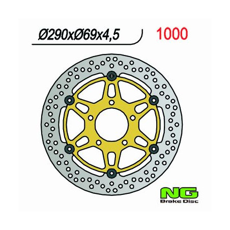 NG TARCZA HAMULCOWA PRZÓD SUZUKI GSF 650 BANDIT / GSX 750F '04-'06, SV 650 '03-'15, VL 1500 INTRUDER M '08-'10