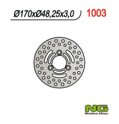 NG TARCZA HAMULCOWA PRZÓD SUZUKI LTZ 250/400, LTA 400/500, LTF 400/500 (170 x48x3)(3x10,50mm)