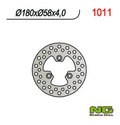 NG TARCZA HAMULCOWA PRZÓD/TYŁ KYMCO SKUTERY 50/125/150/300, QUAD 250/300 (180X58X4) 3 OTWORY ŚR.10,5