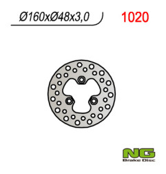 NG TARCZA HAMULCOWA PRZÓD SUZUKI LTR 450 (06-12) (160x48x3) (3X10,5MM)