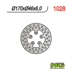 NG TARCZA HAMULCOWA TYŁ HONDA TRX 420 0-11, TRX650/680 06-21 (170X46X6)