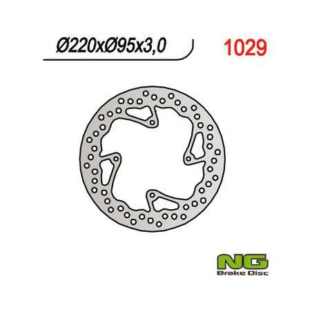 NG TARCZA HAMULCOWA PRZÓD KTM 85 SX '03-'15 (220X95X3) (4X6,5MM)