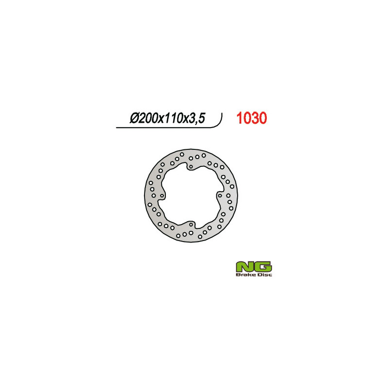 NG TARCZA HAMULCOWA TYŁ KTM 85 SX '03-'15, SX 105 '04-'15 (200X110X3,5)(4X6,5mm) NG TARCZA HAMULCOWA TYŁ KTM 85 SX '03-'15, SX 105 '04-'15 (200X110X3,5)(4X6,5mm)