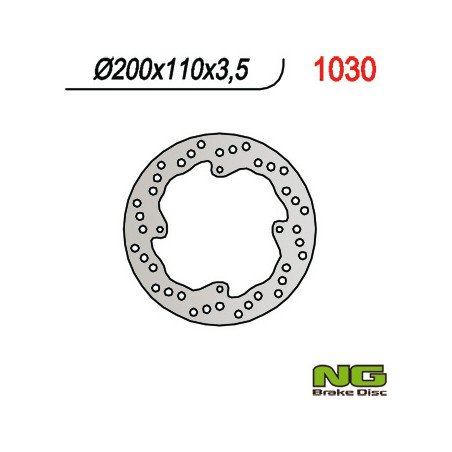 NG TARCZA HAMULCOWA TYŁ KTM 85 SX '03-'15, SX 105 '04-'15 (200X110X3,5)(4X6,5mm)