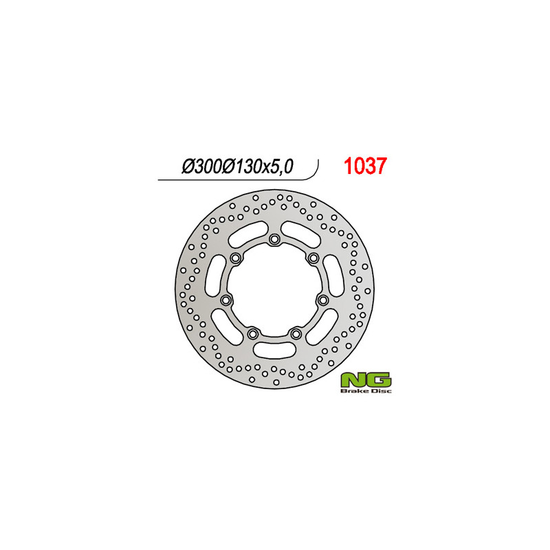 NG TARCZA HAMULCOWA PRZÓD KAWASAKI VN 800 '97-'03, EN 500 '94-'03, VN 1500 CLASSIC '97 (300X130X5) NG TARCZA HAMULCOWA PRZÓD KAWASAKI VN 800 '97-'03, EN 500 '94-'03, VN 1500 CLASSIC '97 (300X130X5)