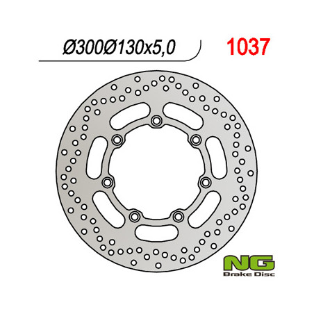 NG TARCZA HAMULCOWA PRZÓD KAWASAKI VN 800 '97-'03, EN 500 '94-'03, VN 1500 CLASSIC '97 (300X130X5)