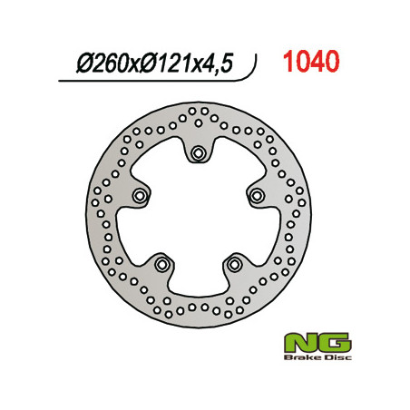 NG TARCZA HAMULCOWA PRZÓD SUZUKI AN 250/400/650 BURGMAN 03-18 (260X121X4,5)