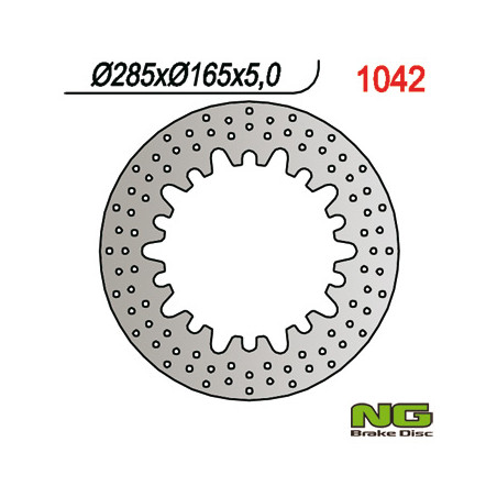 NG TARCZA HAMULCOWA PRZÓD/TYŁ BMW K75 '84-'96, K100 '83-'9, R100RS '85-'94, R80RT '85-'95 (285X165X4,8)