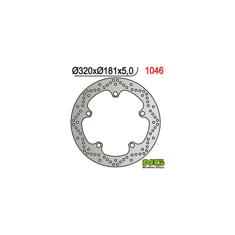 NG TARCZA HAMULCOWA PRZÓD BMW F 800/R850/F900 R,1100,1150/K 1200/1300/1600 (320X181X4,8) (5X14,0MM)