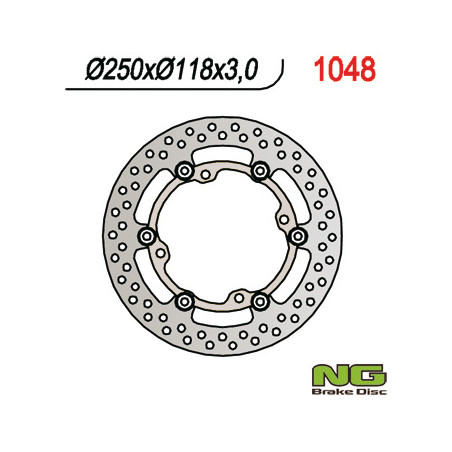 NG TARCZA HAMULCOWA PRZÓD SUZUKI RMZ 250 '07-'18, RMZ 450 '05-'14, RMX 450 '10-'17, PŁYWAJĄCA (4X9,5MM) PŁYWAJĄCA