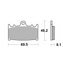 SBS KLOCKI HAMULCOWE KH158 TRACK AND SPORT SINTER KOLOR ZŁOTY (ZAMIENIA MIESZANKĘ RS)