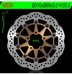 NG TARCZA HAMULCOWA PRZÓD SUZUKI DL 650 04-07, SV650 '03-'08, DL 1000 02-11, SV 1000 03-08 (310X69X5) (5X10,5MM) WAVE