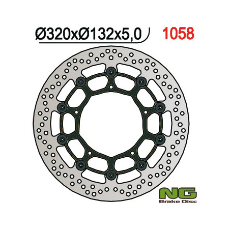 NG TARCZA HAMULCOWA PRZÓD YAMAHA YZF R1 '04-'06 / '15-'16, FZ1 '06-13, R6 '20-, V-MAX '09-16, MT-10 '16-21 PŁYWAJĄCA