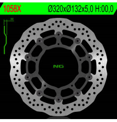 NG TARCZA HAMULCOWA PRZÓD YAMAHA YZF R1 '04-'06 / '15-'16, FZ1 '06-13, R6 '20-, V-MAX '09-16
