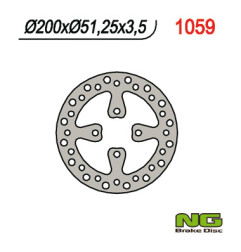 NG TARCZA HAMULCOWA TYŁ YAMAHA YFZ 450 '06-'19, RAPTOR YFM 700 '06-'14 (200X51X3,5) (4X10,5MM)