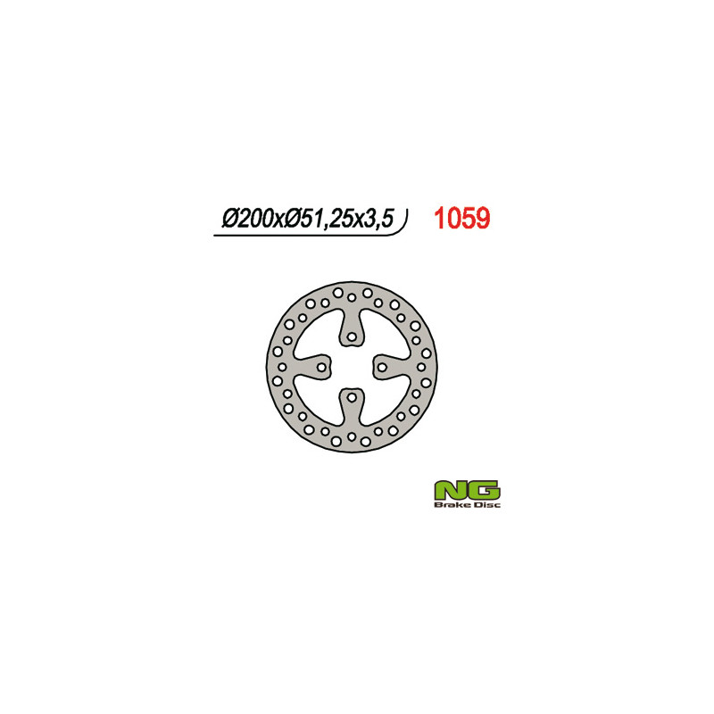 NG TARCZA HAMULCOWA TYŁ YAMAHA YFZ 450 '06-'19, RAPTOR YFM 700 '06-'14 (200X51X3,5) (4X10,5MM) NG TARCZA HAMULCOWA TYŁ YAMAHA YFZ 450 '06-'19, RAPTOR YFM 700 '06-'14 (200X51X3,5) (4X10,5MM)