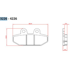 BRENTA KLOCKI HAMULCOWE KH710 HARLEY-DAVIDSON 1750/1870 '18-20, TYŁ (FT 3226)