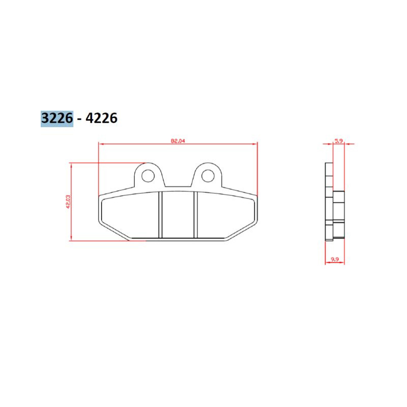 BRENTA KLOCKI HAMULCOWE KH710 HARLEY-DAVIDSON 1750/1870 '18-20, TYŁ (FT 3226)