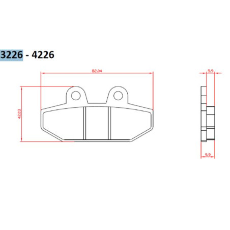 BRENTA KLOCKI HAMULCOWE KH710 HARLEY-DAVIDSON 1750/1870 '18-20, TYŁ (FT 3226)