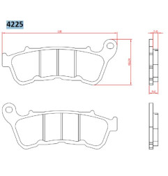 BRENTA KLOCKI HAMULCOWE KH640 SPIEK METALICZNY (ZŁOTE) HARLEY-DAVIDSON XL883/XL1200 '14-, PRZÓD (FT 4225)