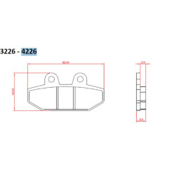 BRENTA KLOCKI HAMULCOWE KH710 SPIEK METALICZNY (ZŁOTE) HARLEY-DAVIDSON 1750/1870 '18-20, TYŁ (FT 4226)