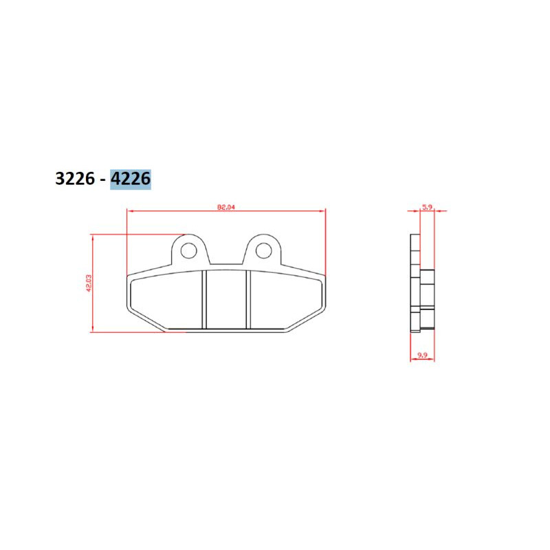 BRENTA KLOCKI HAMULCOWE KH710 SPIEK METALICZNY (ZŁOTE) HARLEY-DAVIDSON 1750/1870 '18-20, TYŁ (FT 4226)