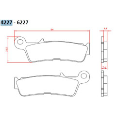 BRENTA KLOCKI HAMULCOWE KH755 SPIEK METALICZNY (ZŁOTE) YAMAHA YZ 450 '20-, PRZÓD (FT 4227)