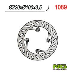 NG TARCZA HAMULCOWA TYŁ BETA 50/125 SM/ ENDURO '06-12 (220X100X3,5) (4X6,5MM)