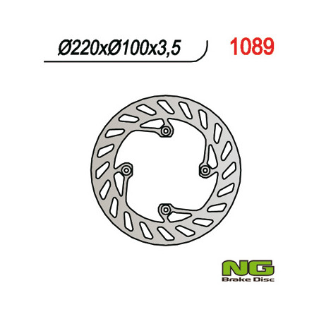 NG TARCZA HAMULCOWA TYŁ BETA 50/125 SM/ ENDURO '06-12 (220X100X3,5) (4X6,5MM)