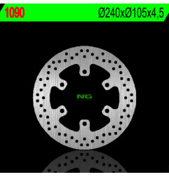 NG TARCZA HAMULCOWA PRZÓD PIAGGOP 50/125/250/300/400/500, GILERA 125/200/500, BMW G650X-TYŁ (240X105X4,5) (6x6,25mm)