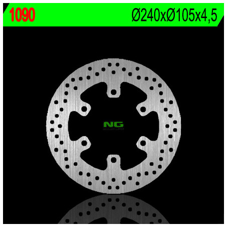 NG TARCZA HAMULCOWA PRZÓD PIAGGOP 50/125/250/300/400/500, GILERA 125/200/500, BMW G650X-TYŁ (240X105X4,5) (6x6,25mm)