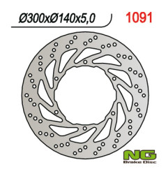 NG TARCZA HAMULCOWA PRZÓD APRILIA ETV 1000 CAPONORD '01-'07 (300X140X5)(6X8,5MM)