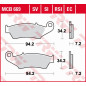 TRW ZF KLOCKI HAMULCOWE KH185 KH389 ORGANIC HONDA XL 125 03-08, XR 400 96-03, XLV TRANSALP 97-13 TRW ZF KLOCKI HAMULCOWE KH185 KH389 ORGANIC HONDA XL 125 03-08, XR 400 96-03, XLV TRANSALP 97-13