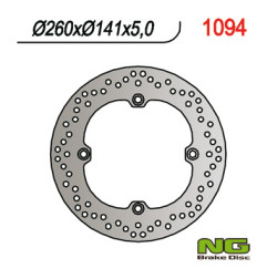 NG TARCZA HAMULCOWA TYŁ KAWASAKI, SUZUKI DL 650 '04-'20, DL 1050 '20, DL 1000 '02-'19 (260X141X5) (4X10.5 MM)