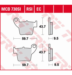 TRW ZF KLOCKI HAMULCOWE KH346 ORGANIC HONDA CR 125 / 250 02-07, CRF 450 02-17, TYŁ