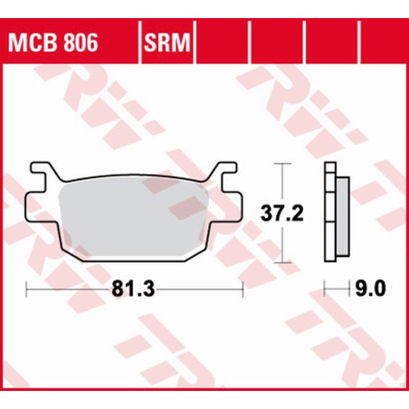 TRW ZF KLOCKI HAMULCOWE KH415 SINTER HONDA SILVER WING 125 07-13, TYŁ