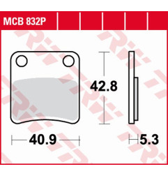 TRW ZF KLOCKI HAMULCOWE KH257/2 ORGANIC BMW C 650 11-, C-EVOLUTIONE 14-, HONDA FJS 400 09-16, FJS 600 03-16
