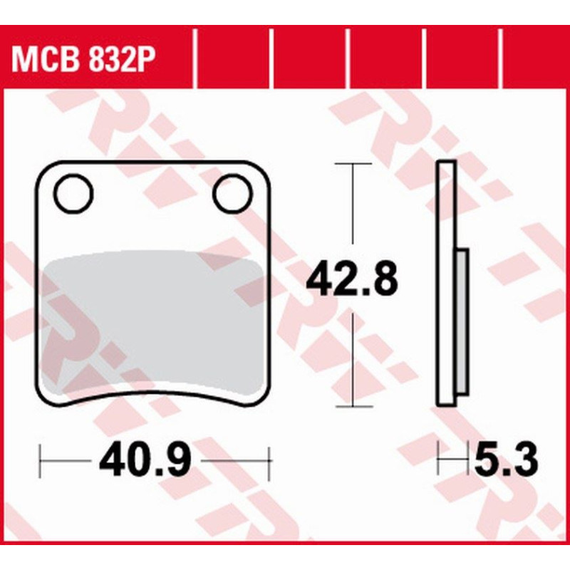 TRW ZF KLOCKI HAMULCOWE KH257/2 ORGANIC BMW C 650 11-, C-EVOLUTIONE 14-, HONDA FJS 400 09-16, FJS 600 03-16