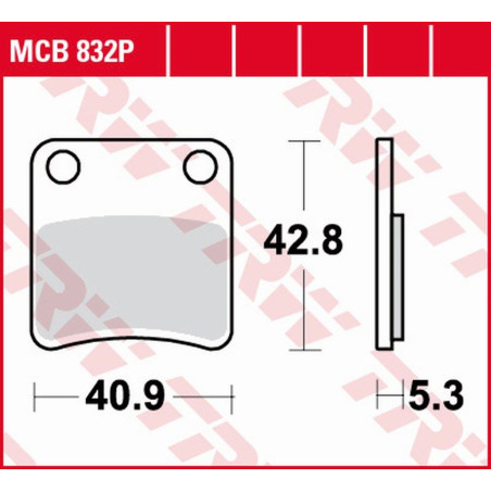 TRW ZF KLOCKI HAMULCOWE KH257/2 ORGANIC BMW C 650 11-, C-EVOLUTIONE 14-, HONDA FJS 400 09-16, FJS 600 03-16